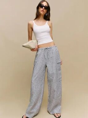 Brand New with Tags-Ethan Linen Pant Reformation